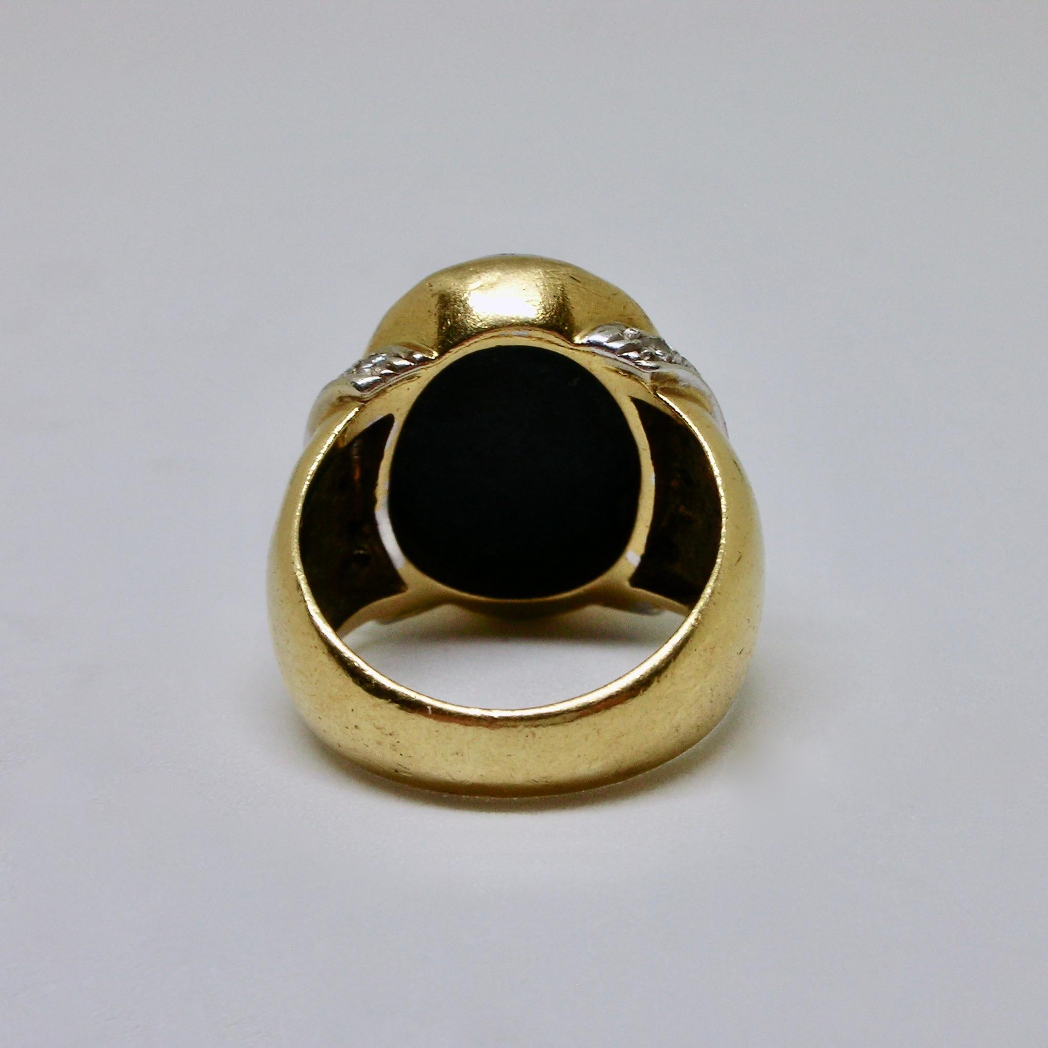 Cameo Gold Ring on Sodalite For Sale 2