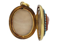 Cameo locket, French, circa 1880.