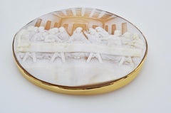 Spilla e ciondolo incisi con cammeo dell'Ultima Cena