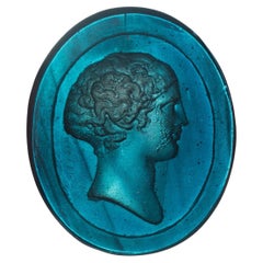 Cameo or intaglio. Glass. Possibly Venice, around 1900.