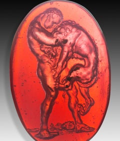 Cameo or intaglio, Hercules against the Nemean lion. Possibly, Italy.