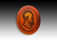 Cameo or intaglio, Michelangelo. Glass. Possibly Venice, 19th century.