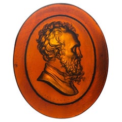 Cameo or intaglio, Michelangelo. Glass. Possibly Venice, 19th century.