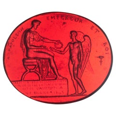 Cameo or intaglio, Napoleon. Glass. France, 1805.
