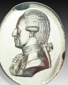 Cameo or intaglio, portrait. Glass. Possibly Spain, 19th century.
