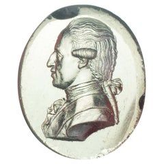 Cameo or intaglio, portrait. Glass. Possibly Spain, 19th century.
