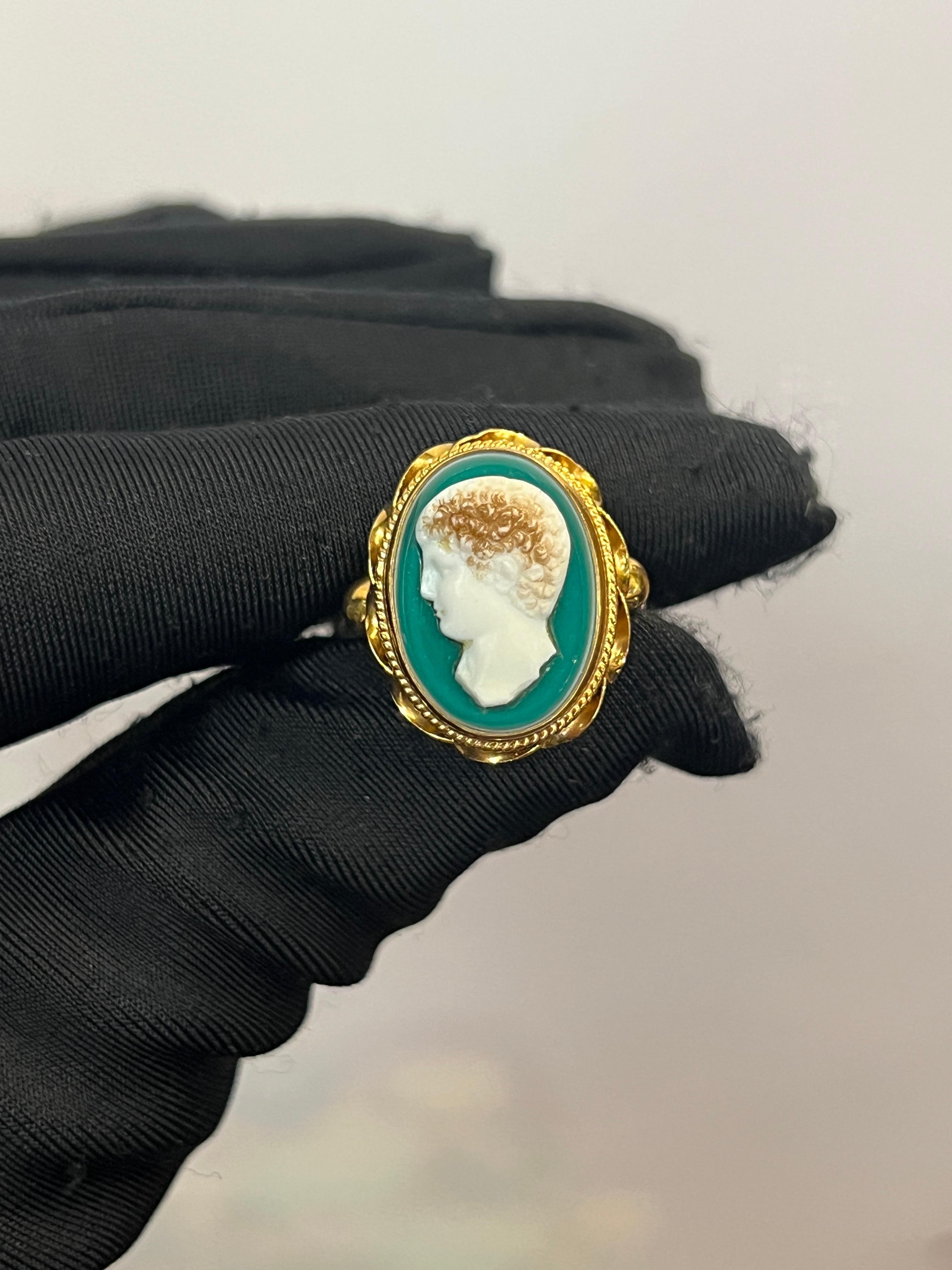 Mixed Cut Cameo Ring For Sale