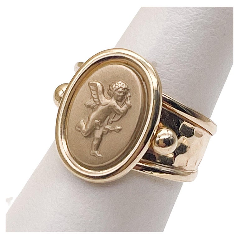 Cameo Ring in 14k Gold For Sale at 1stDibs
