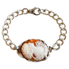 Cameo Silver ID Bracelet by Alexis Laurel