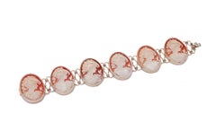 Cameos, 9 Karat Rose Gold Retrò Bracelet