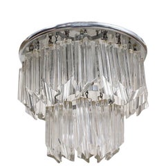 Camer Crystal & Chrome Flush Mount Light Fixture