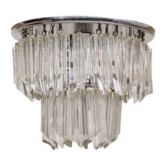 Camer Crystal & Chrome Flush Mount Light Fixture