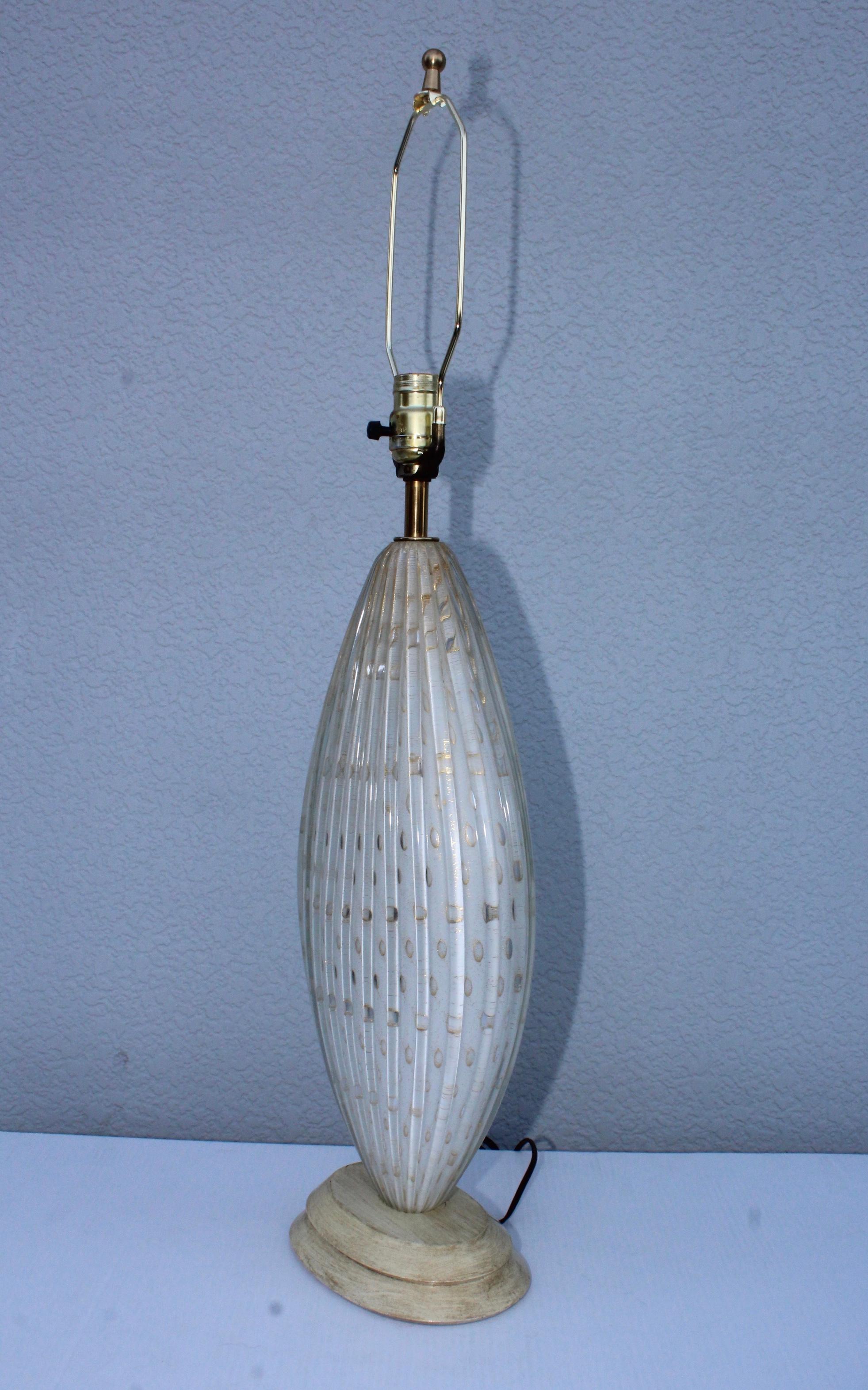 Italienische Muranoglas-Tischlampe aus den 1960er Jahren von Camer im Angebot 4