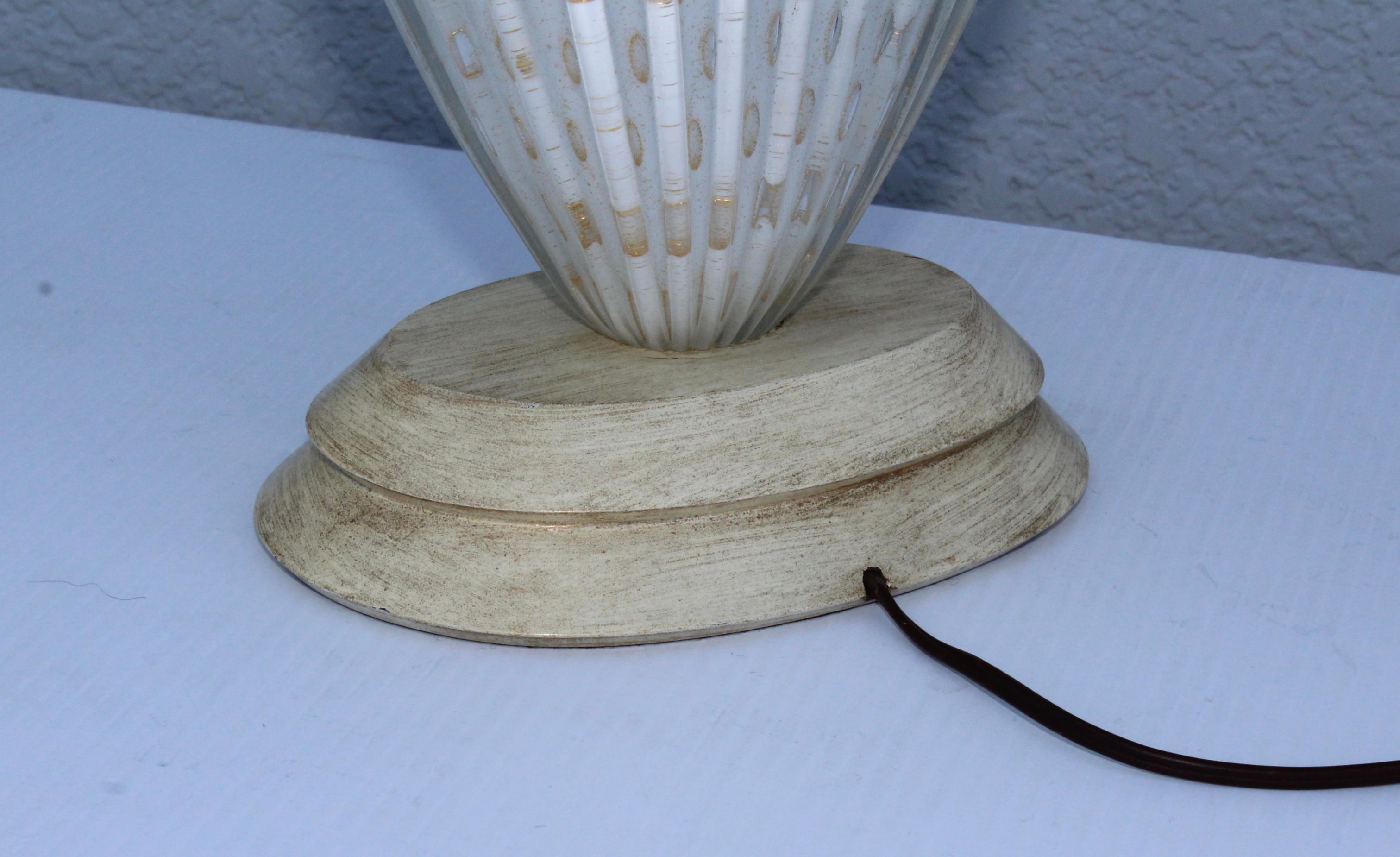 Lámpara de mesa italiana de cristal de Murano de los años 60, de Camer en venta 4