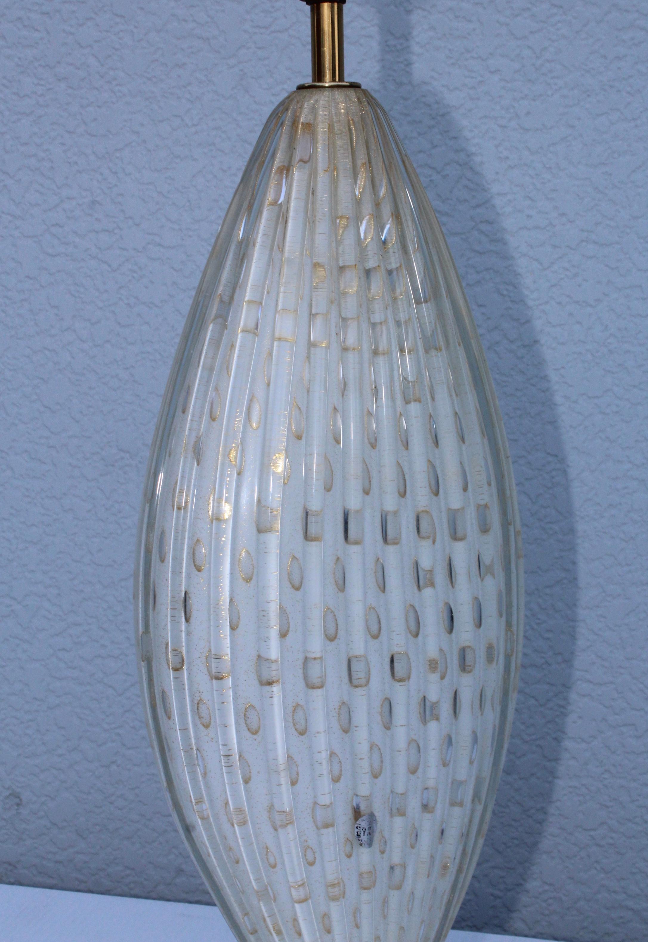 Lámpara de mesa italiana de cristal de Murano de los años 60, de Camer en venta 2
