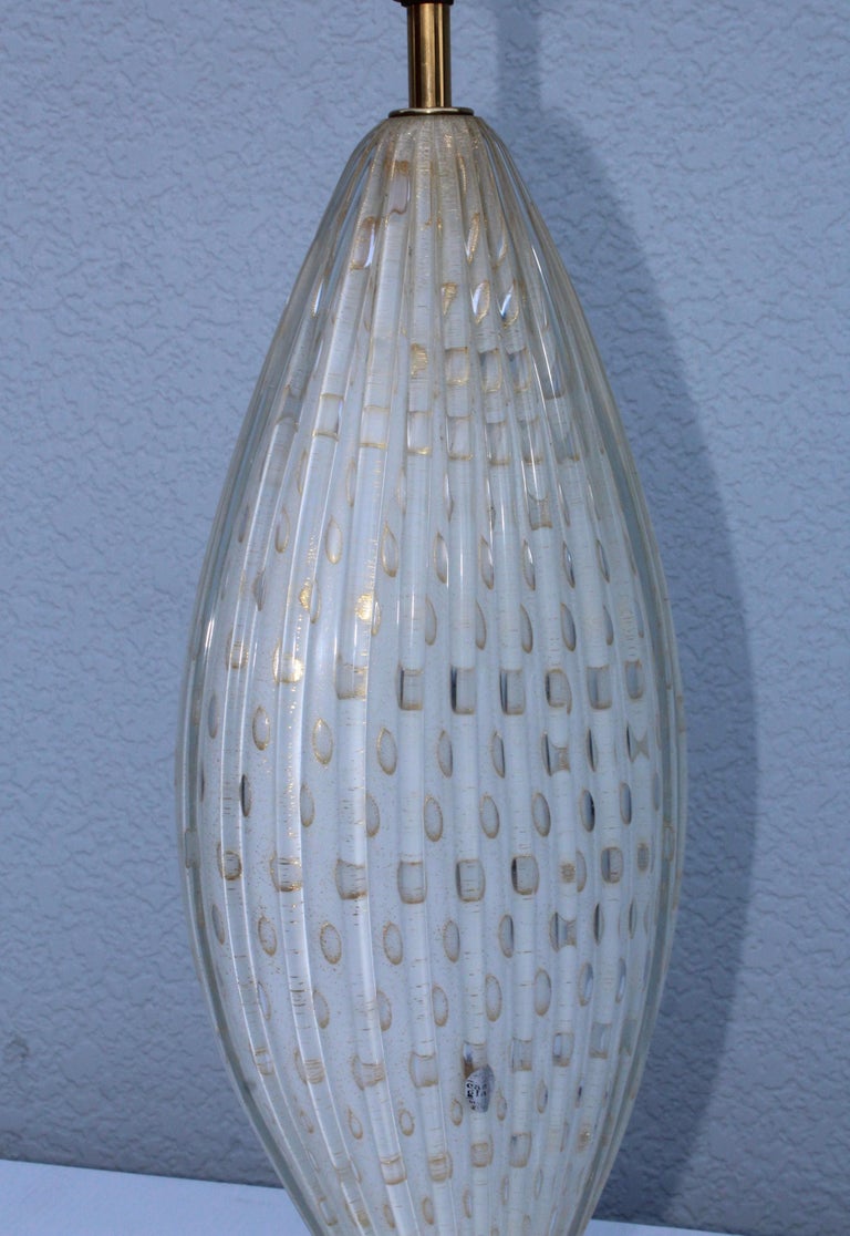 1960's Murano Glass Italian Table Lamp By Camer For Sale 3