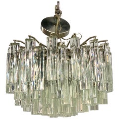 Camer Glass Murano Italy Crystal Prism Glass Chandelier