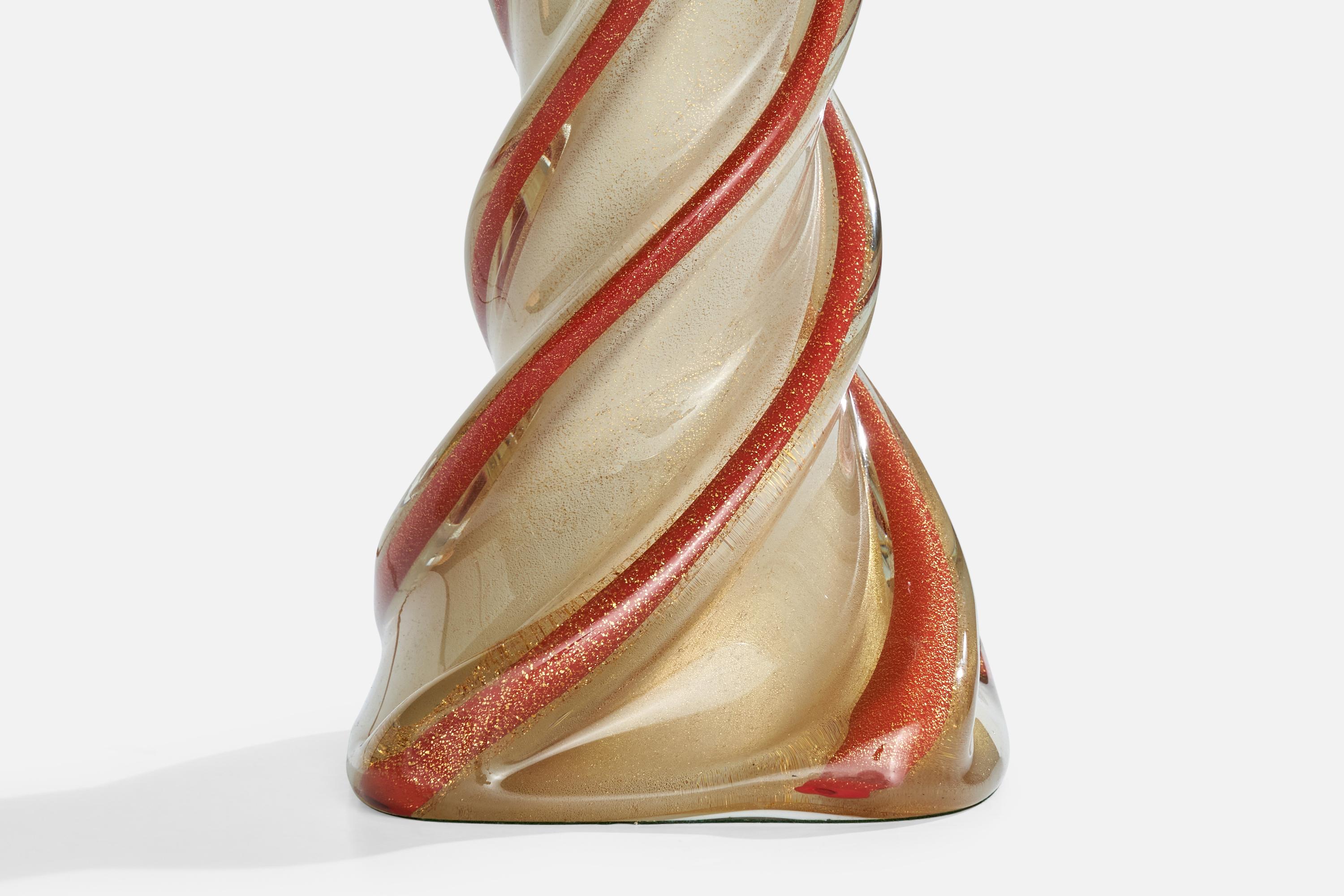 Camer Glass, Lampada da tavolo, Vetro, Ottone, Italia, anni '80 2