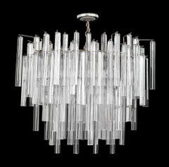 Camer Mid-Century Glass Prism Chandelier