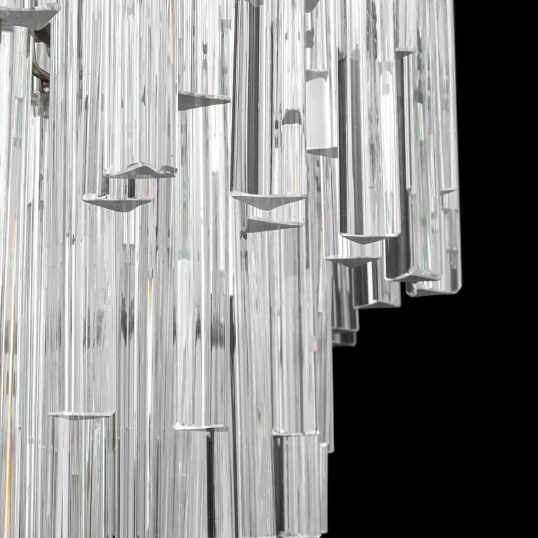 Mid-Century Modern Camer Mid-Century Glass Prism Chandelier For Sale