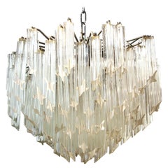 Camer Mid-Century Glass Prism Chandelier