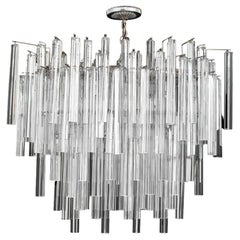 Camer Mid-Century Glass Prism Chandelier