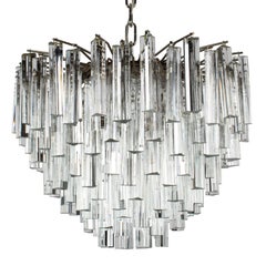 Camer Murano Tiered Prism Crystal Chandelier, circa 1970s