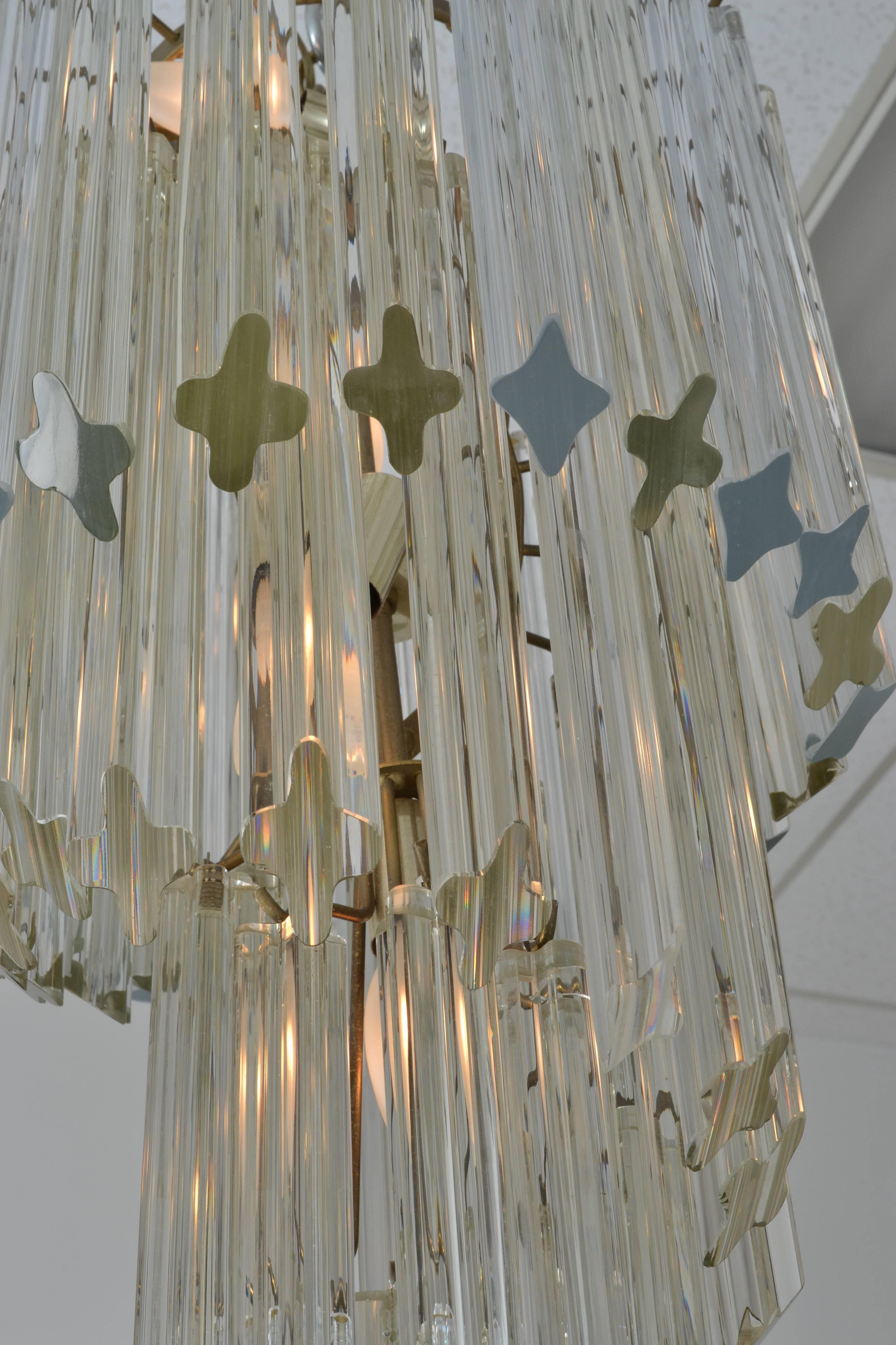 Italian Camer Spiral Chandelier, Italy, 1970s For Sale