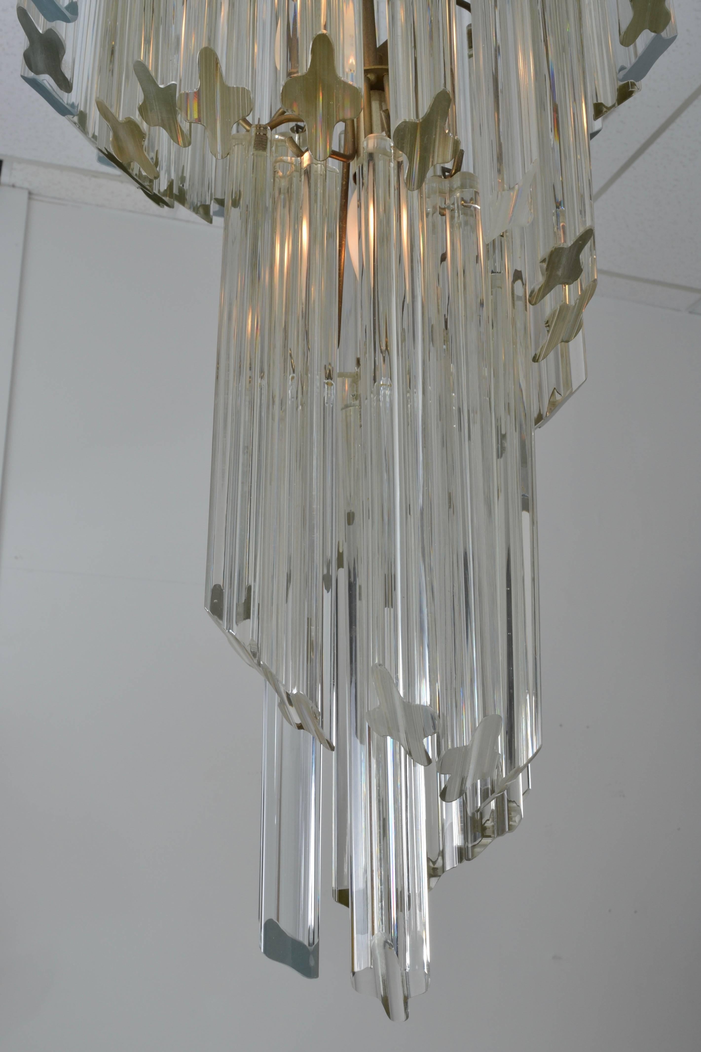 Late 20th Century Camer Spiral Chandelier, Italy, 1970s For Sale