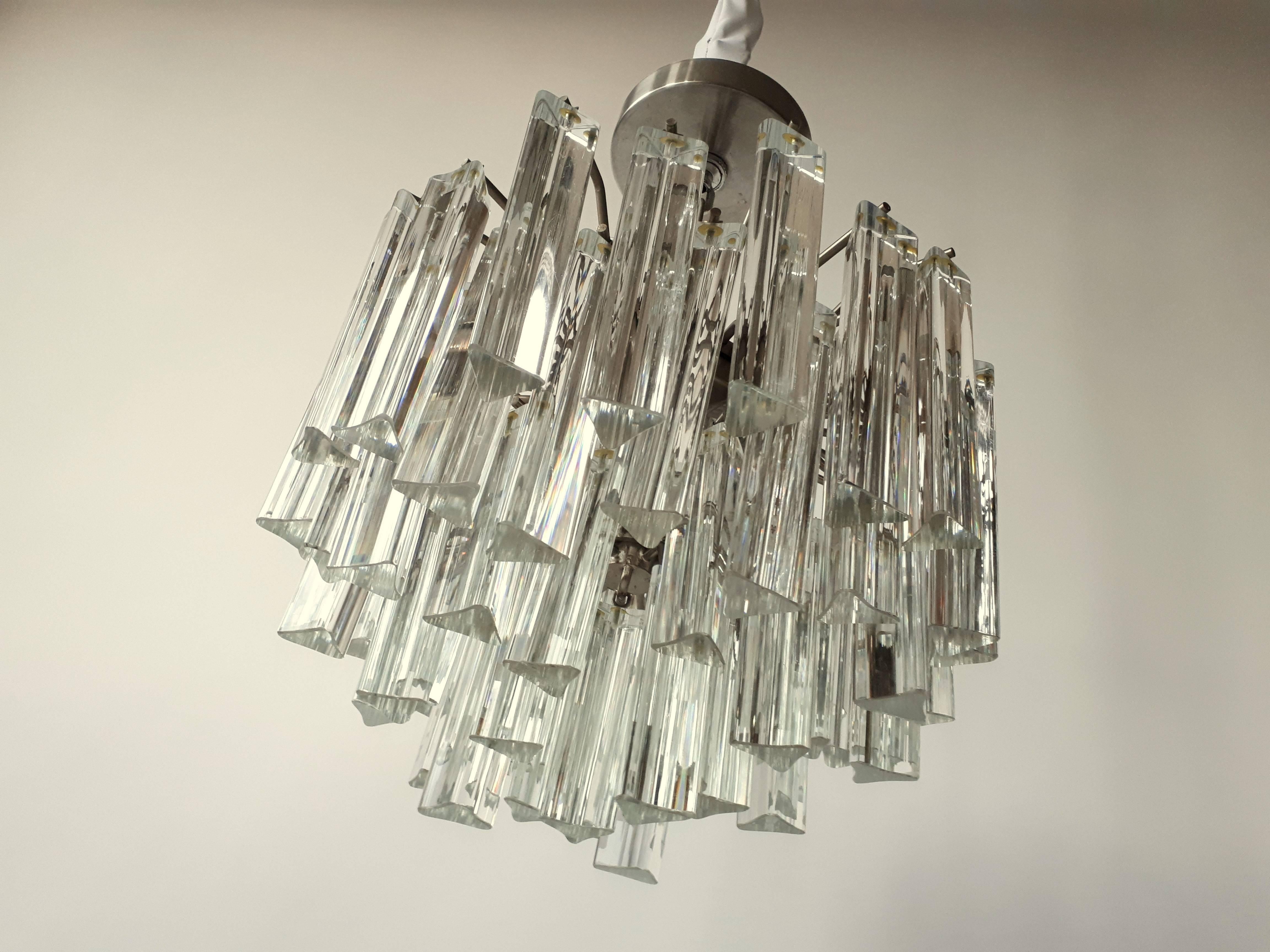 Camer, Venini Solid Glass Chandelier or Pendant, 1960s, Italy For Sale 2