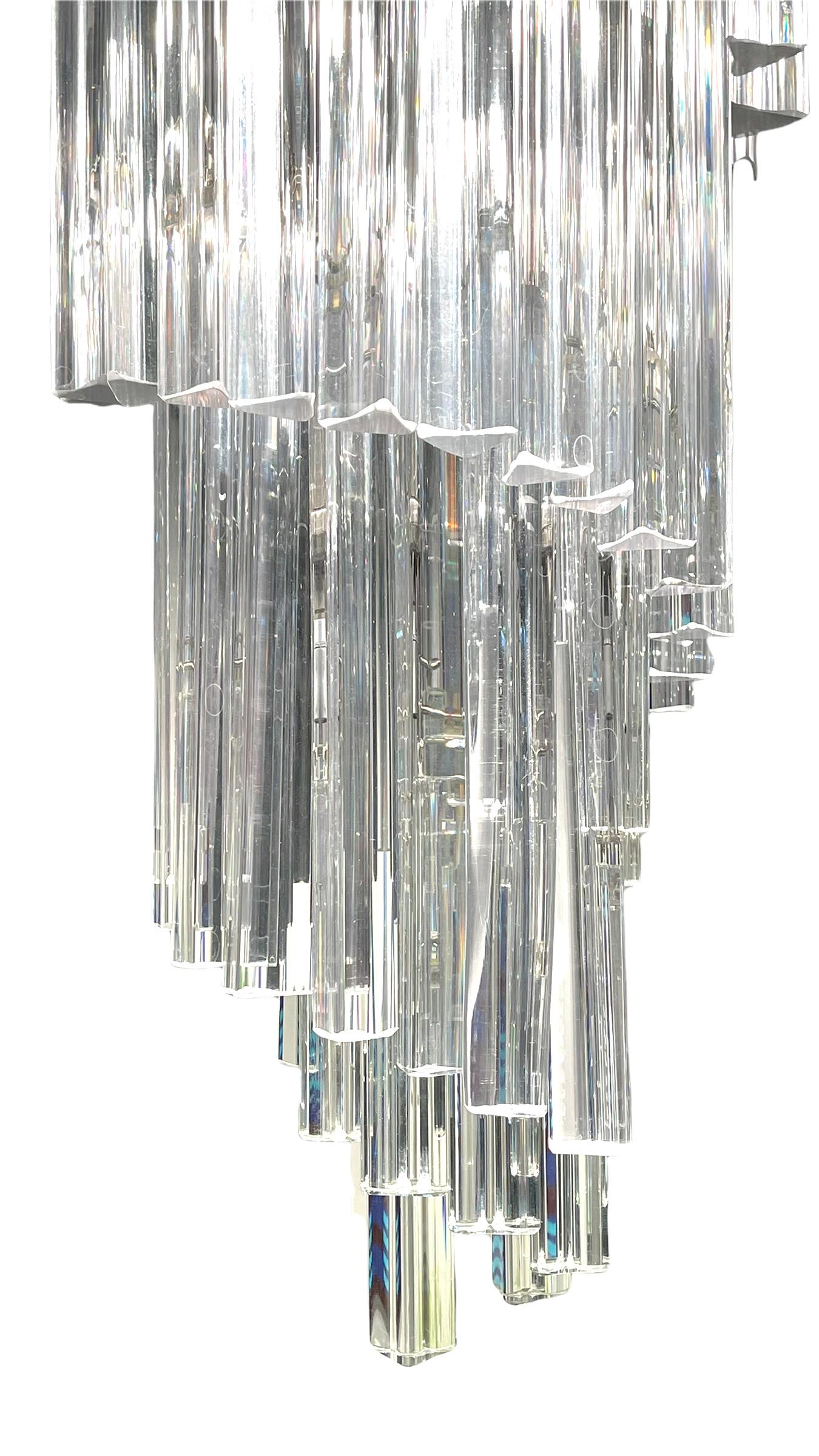 Mid-Century Modern Camer Waterfall Chandelier For Sale