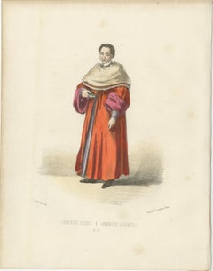 Cameriere Segreto: Handcolored Lithograph of the Secret Chamberlain, 1862