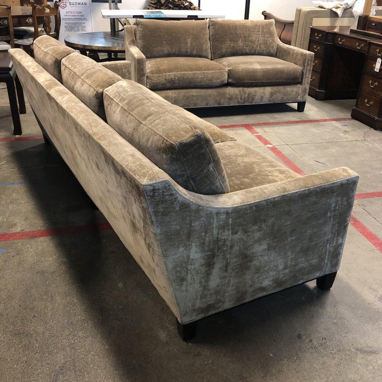 Cameron Collection Lower Park Avenue Velvet Sofa