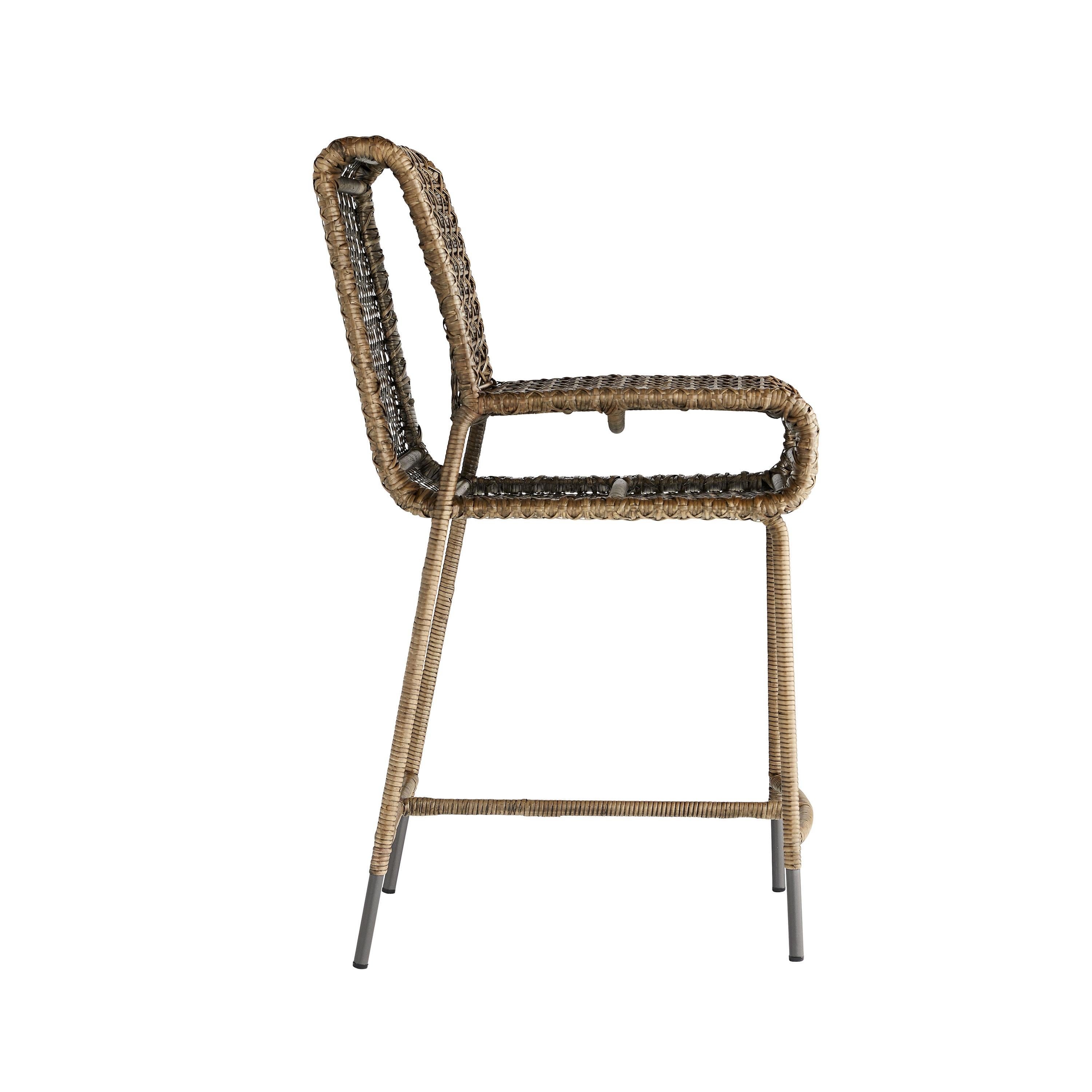 Philippine Cameron Counter Stool 5564 - Chestnut Wash, Rattan Peel For Sale
