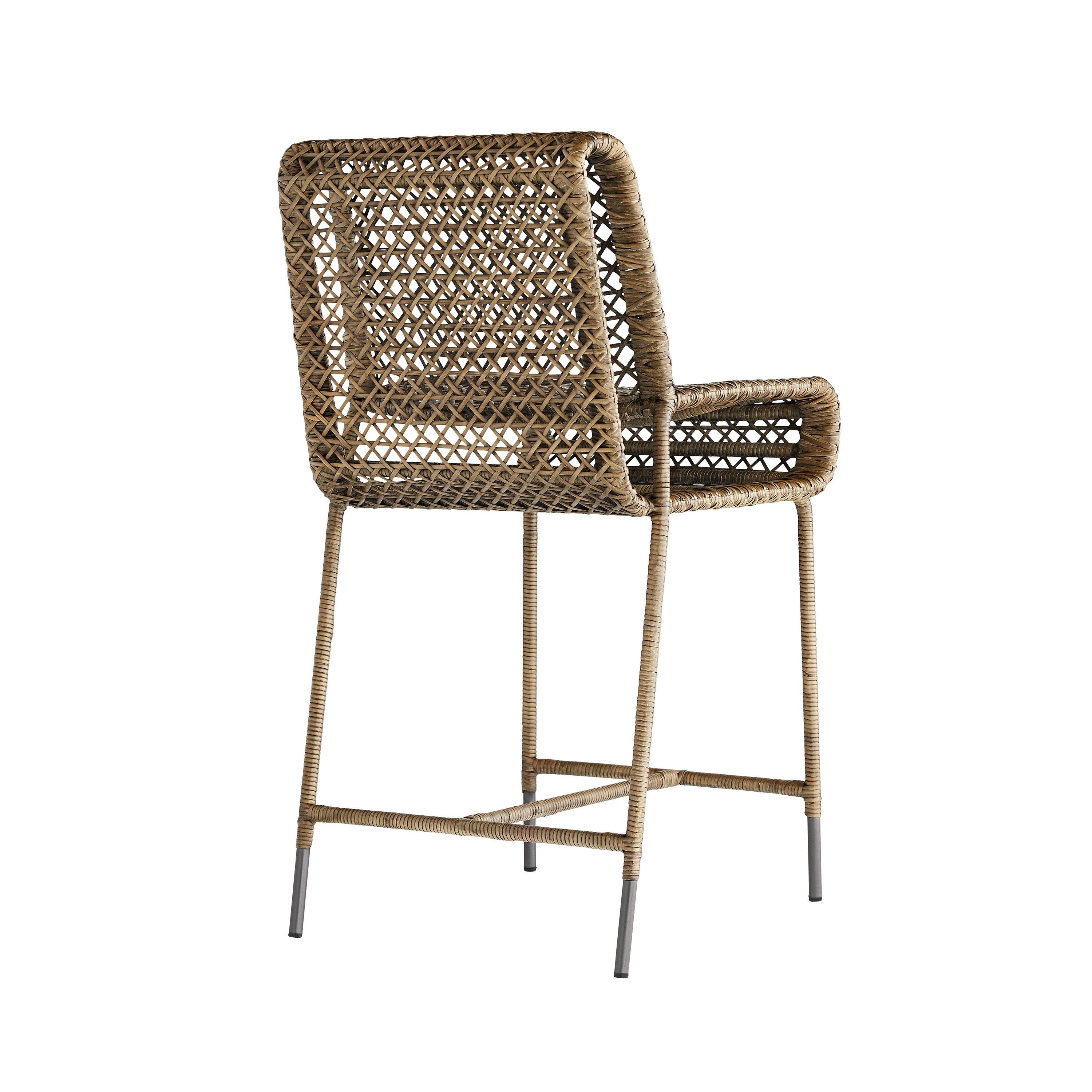 Cameron Counter Stool 5564 - Chestnut Wash, Rattan Peel In Fair Condition For Sale In London, GB