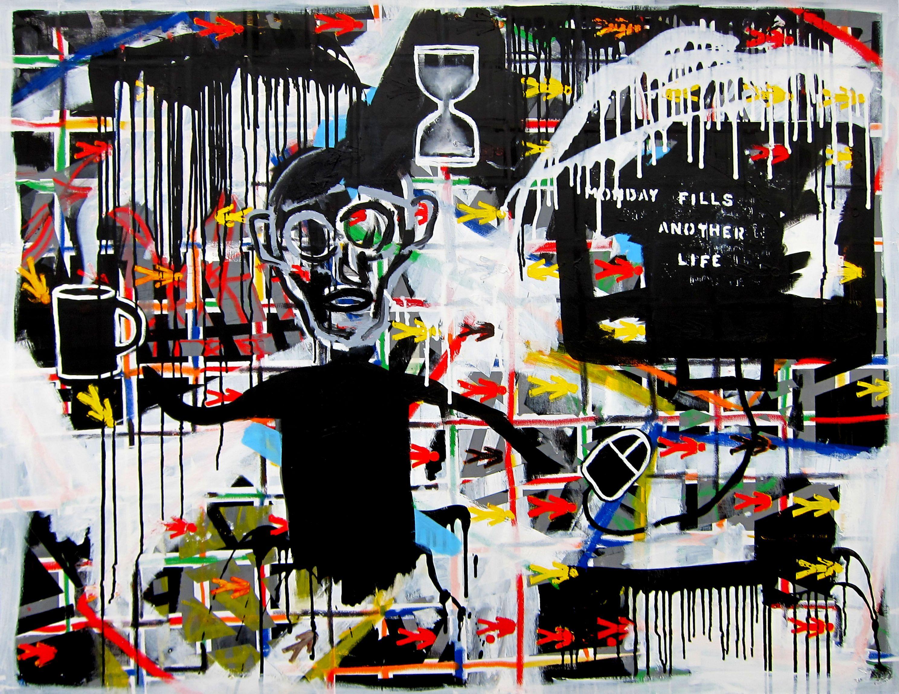 Tuned In/Tuned Out, Mixed Media on Canvas - Mixed Media Art by Cameron Holmes