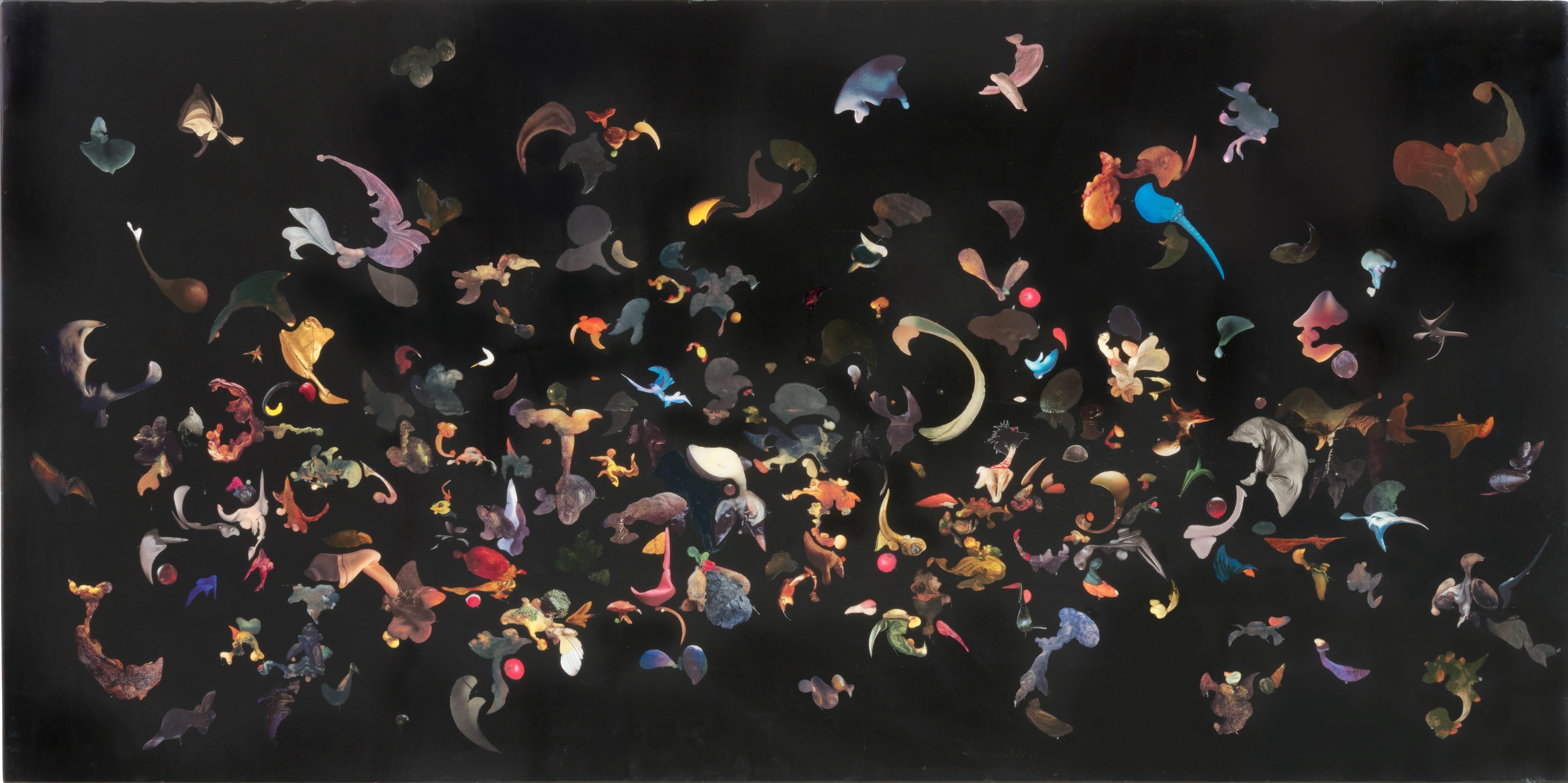 "CICLOTRÓN CHERENKOV" Pintura abstracta 48" x 96" pulgadas por Cameron Michel