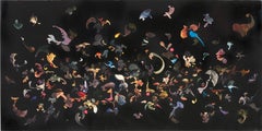 Pittura astratta "CHERENKOV CYCLOTRON" 48" x 96" pollici di Cameron Michel
