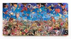 "GADOLINIUM FISSION" Abstract Painting 48" x 96" inch by Cameron Michel