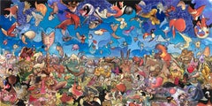 "FISSIONE DEL GADOLINO" Pittura astratta di 48" x 96" pollici di Cameron Michel
