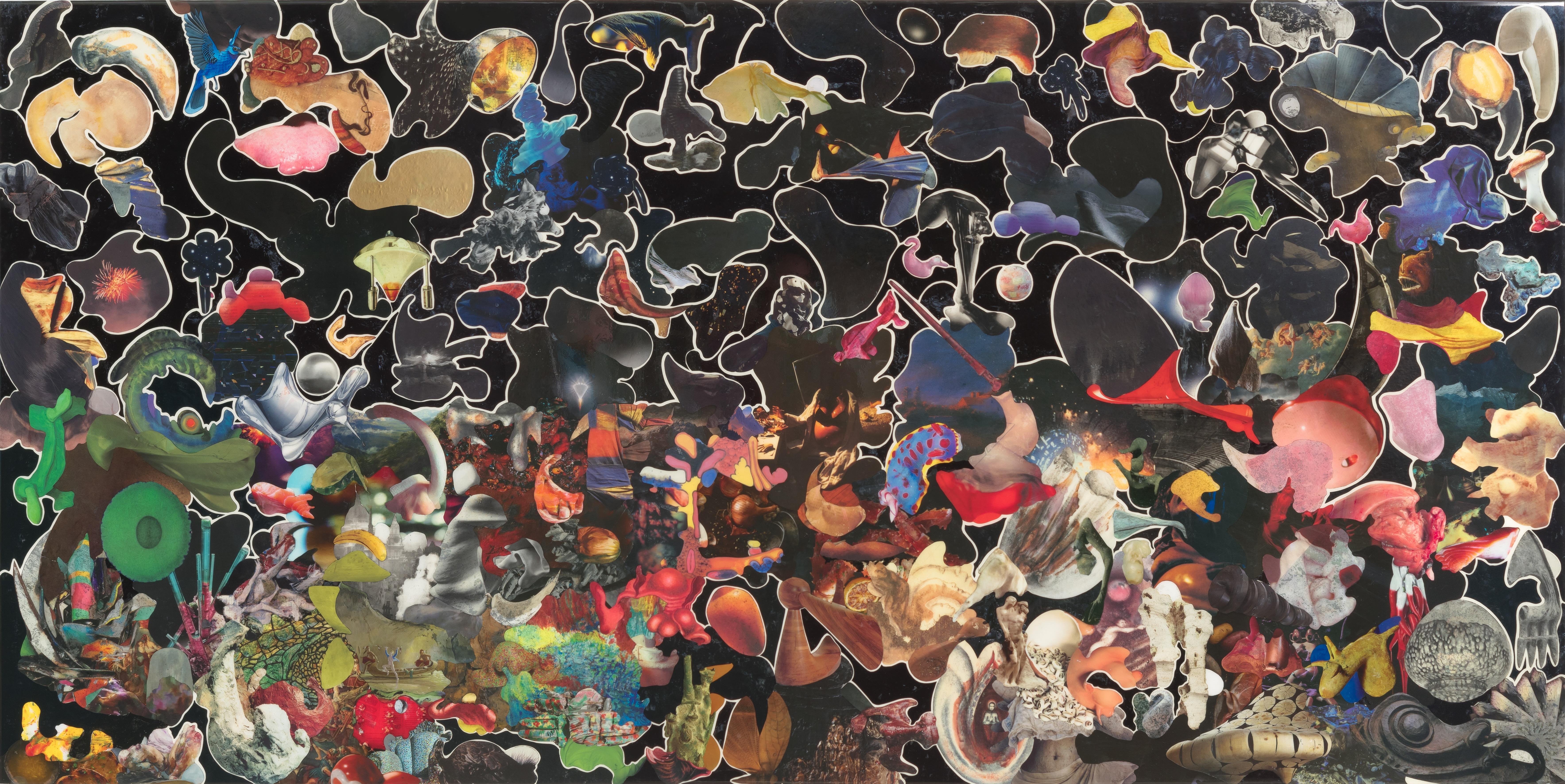 "HARLEM CANDU" Pintura abstracta en técnica mixta 48" x 96" pulgadas por Cameron Michel