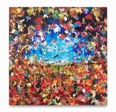 "SYMBIOSIS IN EXOTICA" Abstract Painting 96" x 96" inch by Cameron Michel