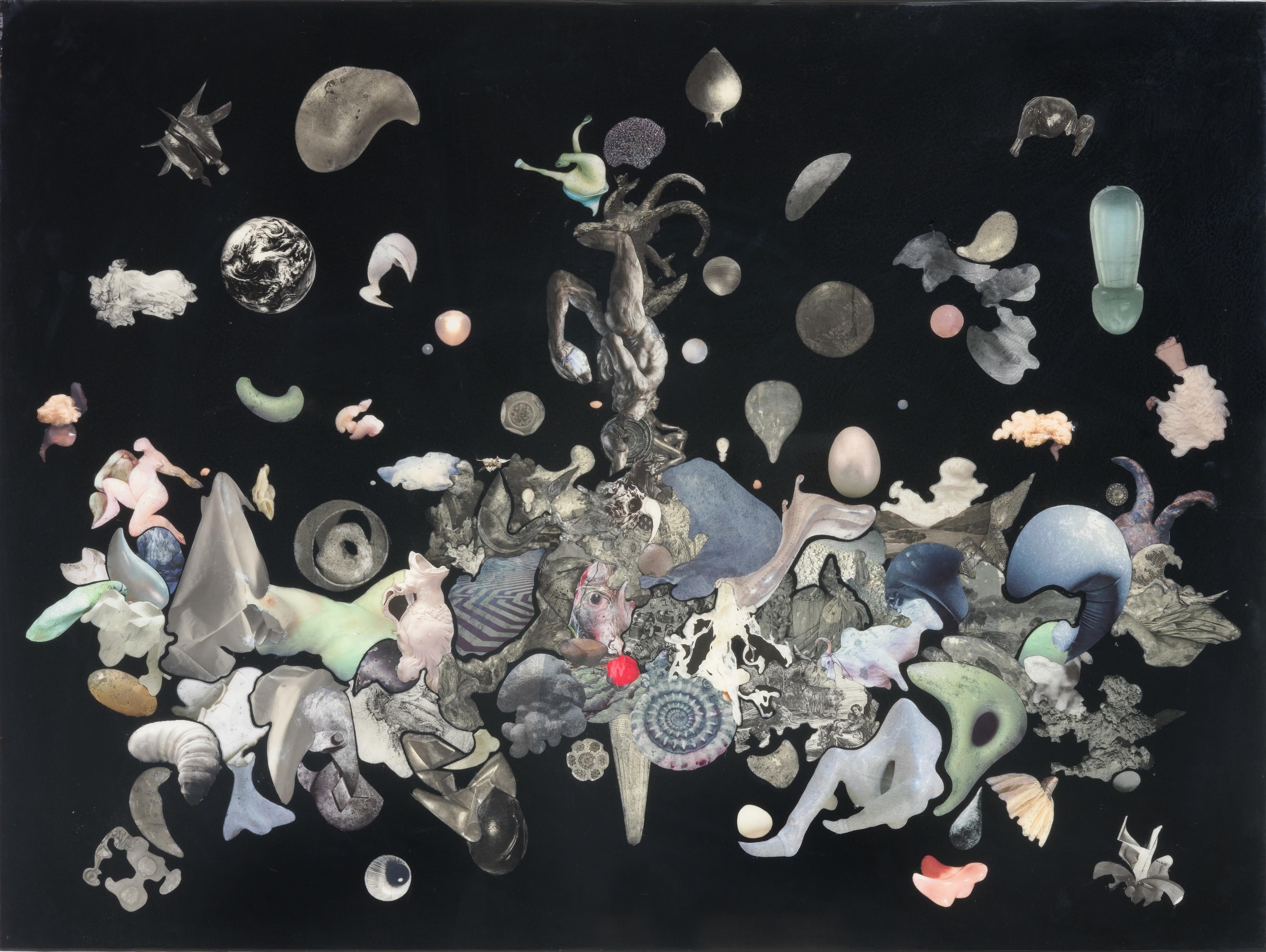 "U - 235" Cuadro abstracto 48" x 66" pulgadas por Cameron Michel