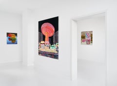 Cameron Rudd "The Warmth of the Sun" painting 2022 Oil on canvas 100 x 100 cm