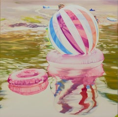 Cameron Rudd "The Warmth of the Sun" painting 2022 Oil on canvas 100 x 100 cm