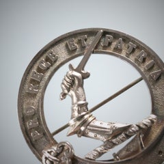 Cameron Scottish Antique Silver Clan Badge, circa 1880