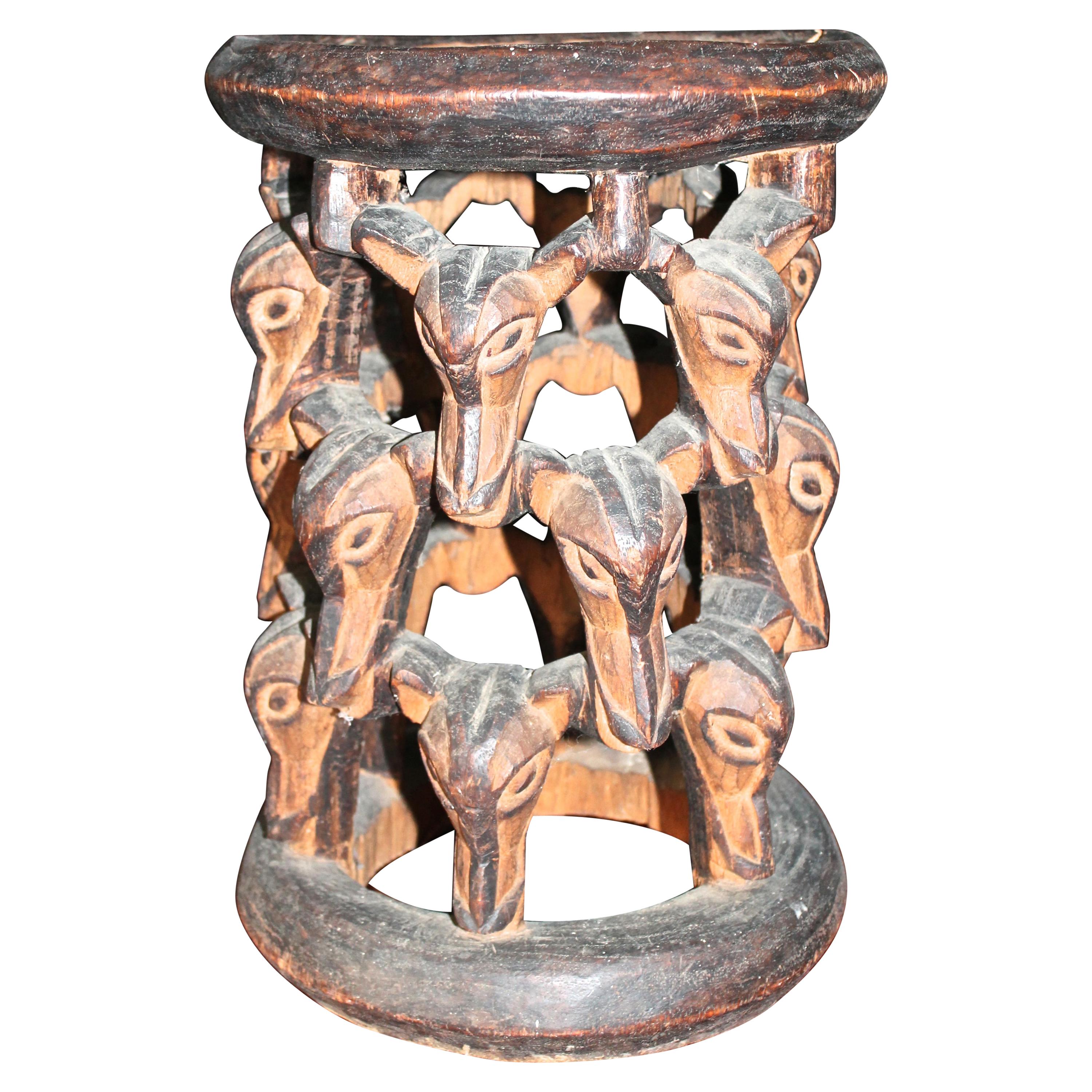 Cameroon "Bat" Stool African Sculpture For Sale