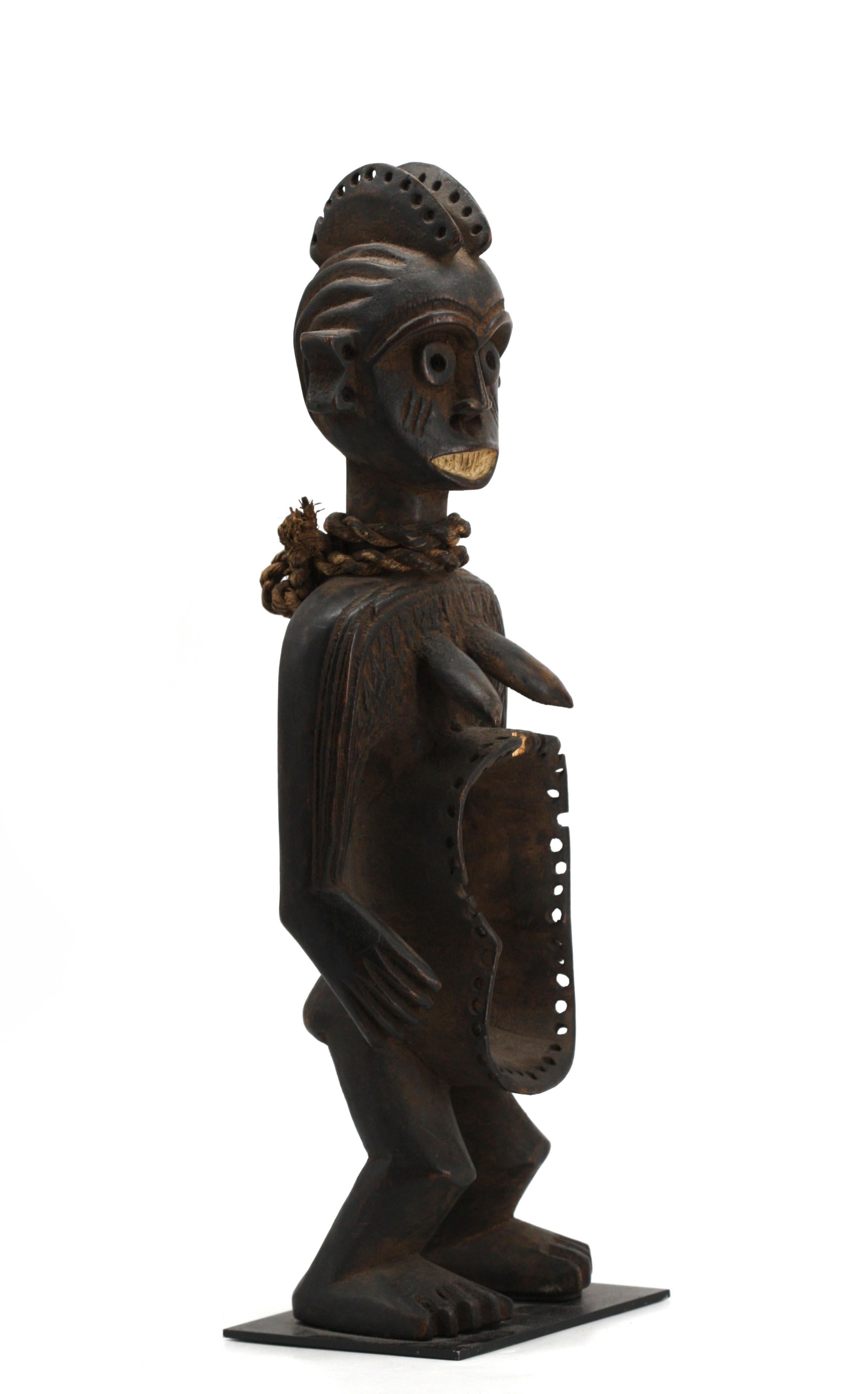 20th Century Cameroon Chamba Wood and Hemp Male/Female Medicine Man For Sale