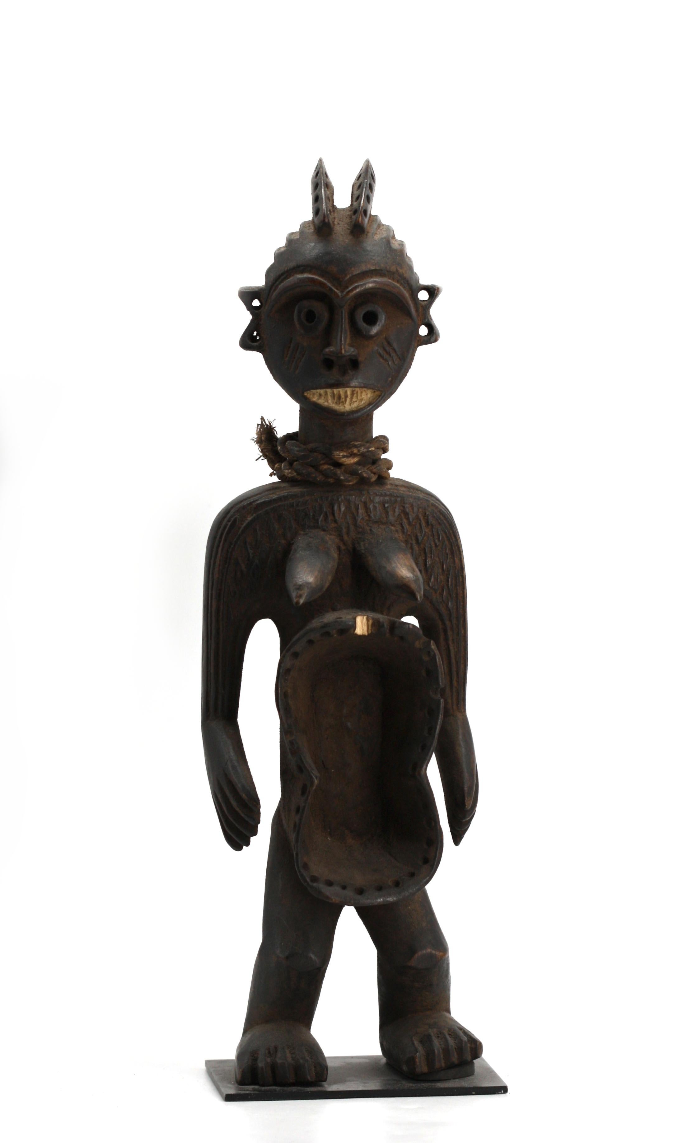 Cameroon Chamba Wood and Hemp Male/Female Medicine Man For Sale 1