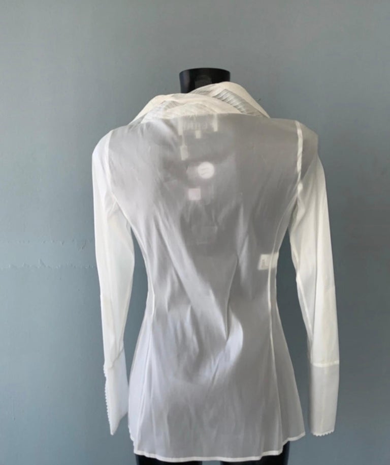 Camicia bianca Gianfranco Ferre' anni'90 con cartellino su 1stDibs